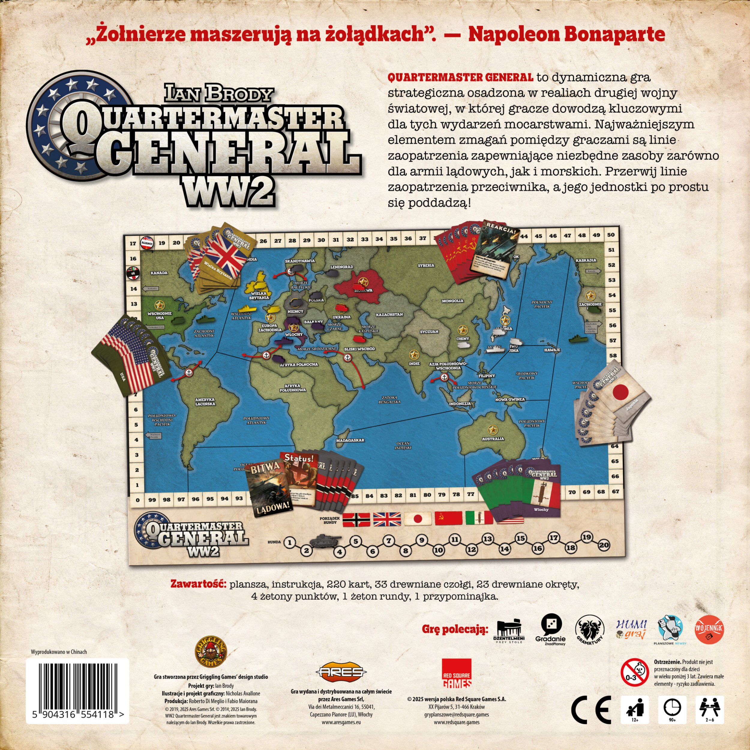 QUARTERMASTER GENERAL: WW2 podstawa (PL) - RED SQUARE