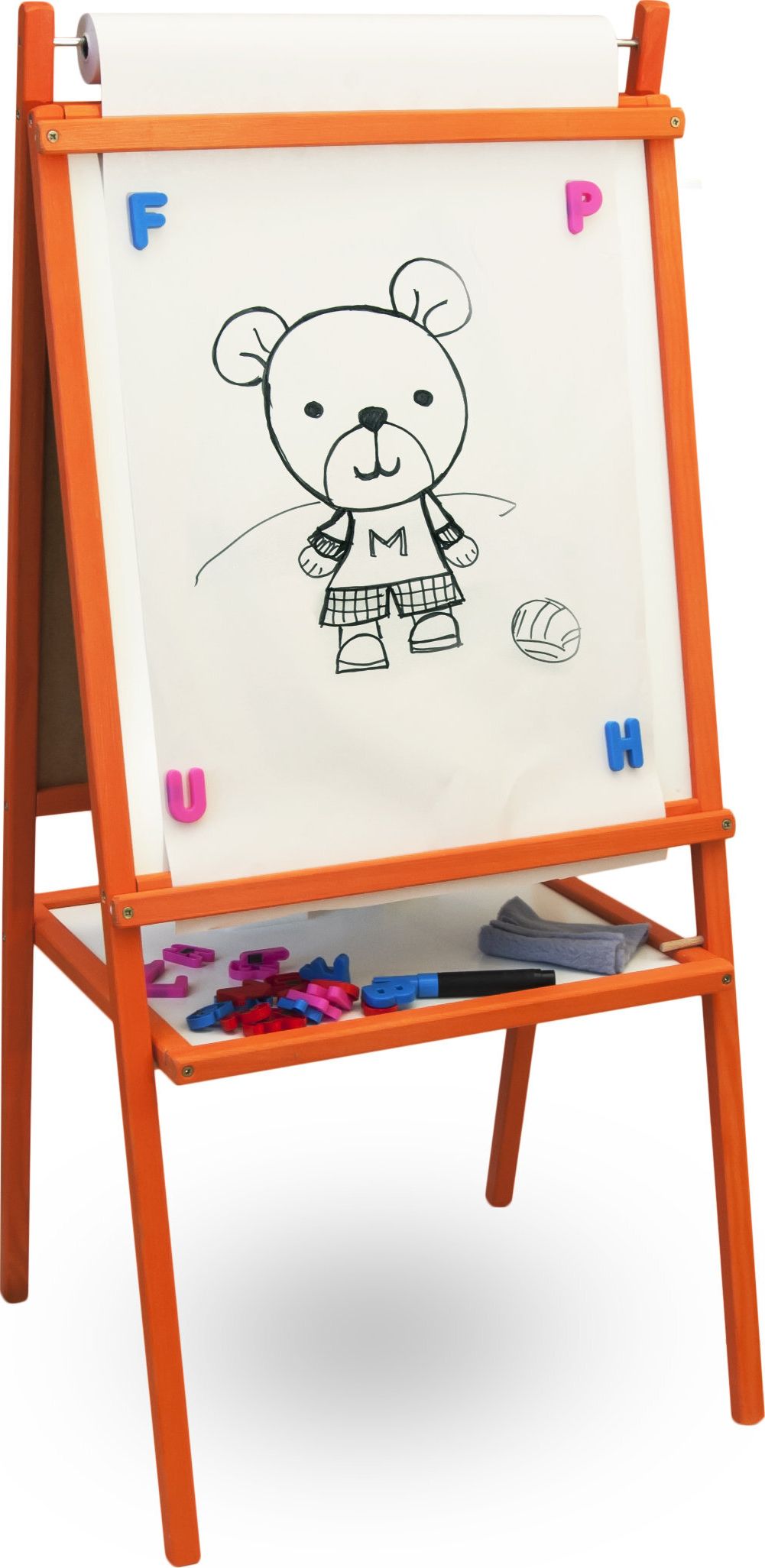 3toysm Dvipusė magnetinė piešimo lenta su popieriaus ritiniu 3toysm, MOP