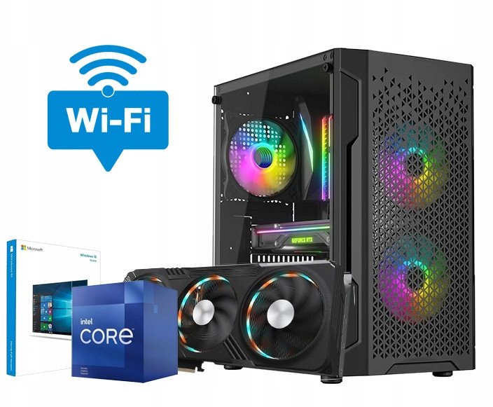 KOMPUTER GAMINGOWY DO GIER Core i7 12700 32GB DDR5 RTX 5060 GDDR7 M.2 1TB W11 RGB