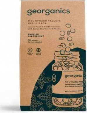 Georganics Naturalne tabletki do płukania jamy ustnej, English Peppermint, 720 tabletek