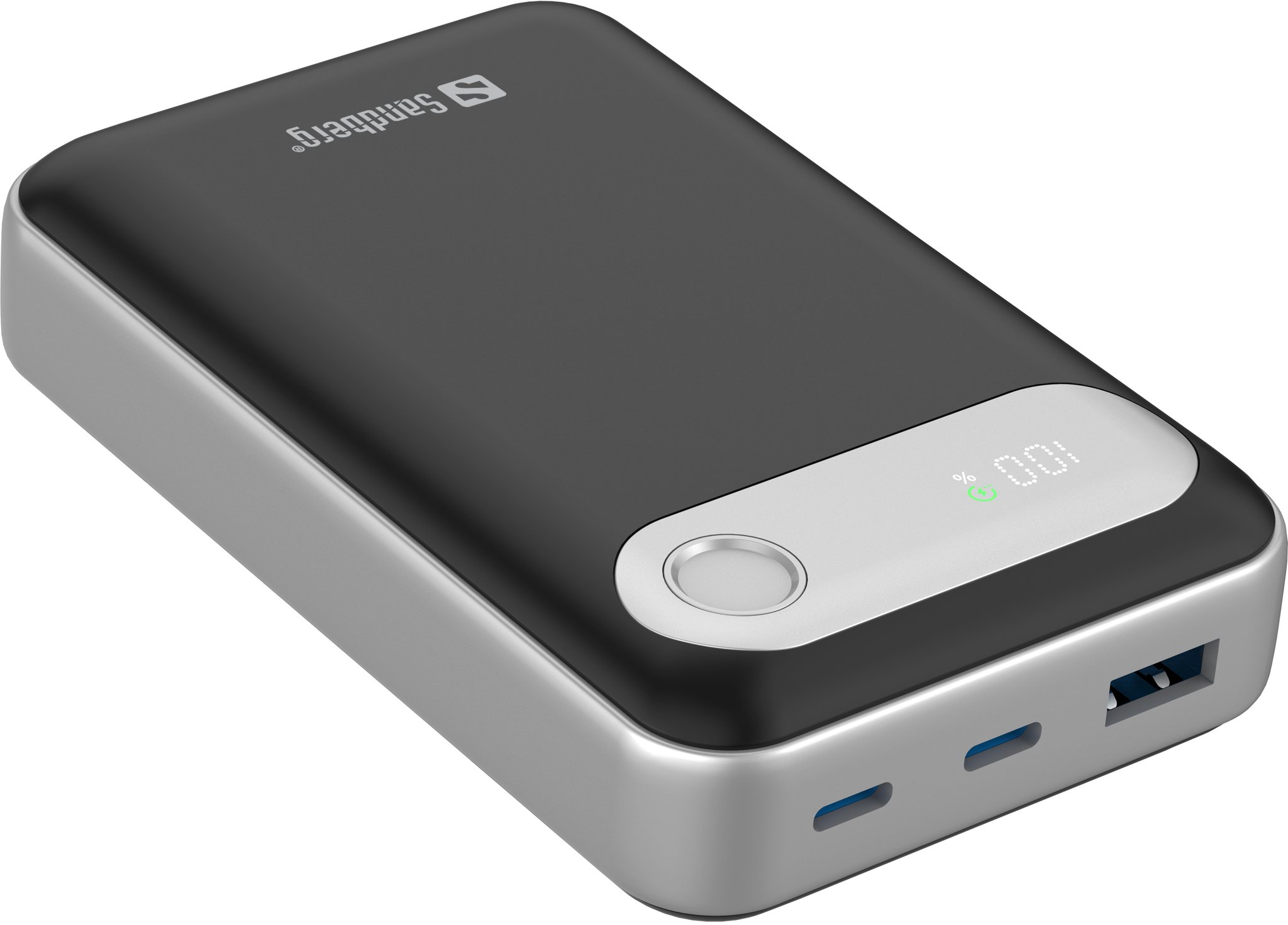 Sandberg Travel Powerbank 20000 PD35W, 20000 mAh, Lithium Polymer (LiPo), 3.7 V, Black, Silver