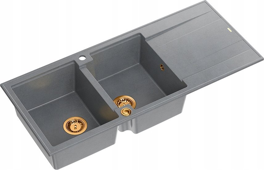 Zlewozmywak GraniteQ EVAN 121 zlewozmywak z syfonem Push To Open 2-komorowy z/o (1160x500x210; kom. ...