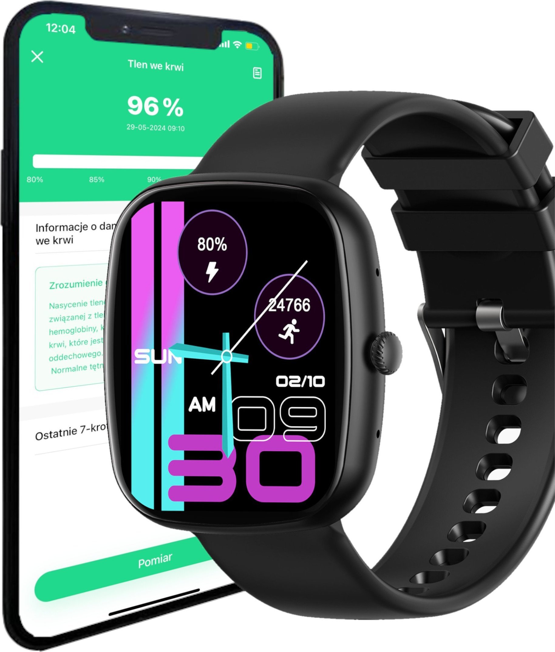 Smartwatch Wenom SMARTWATCH ZEGAREK POLSKIE MENU ROZMOWY SPORT SMART WATCH MĘSKI ORAZ DAMSKI