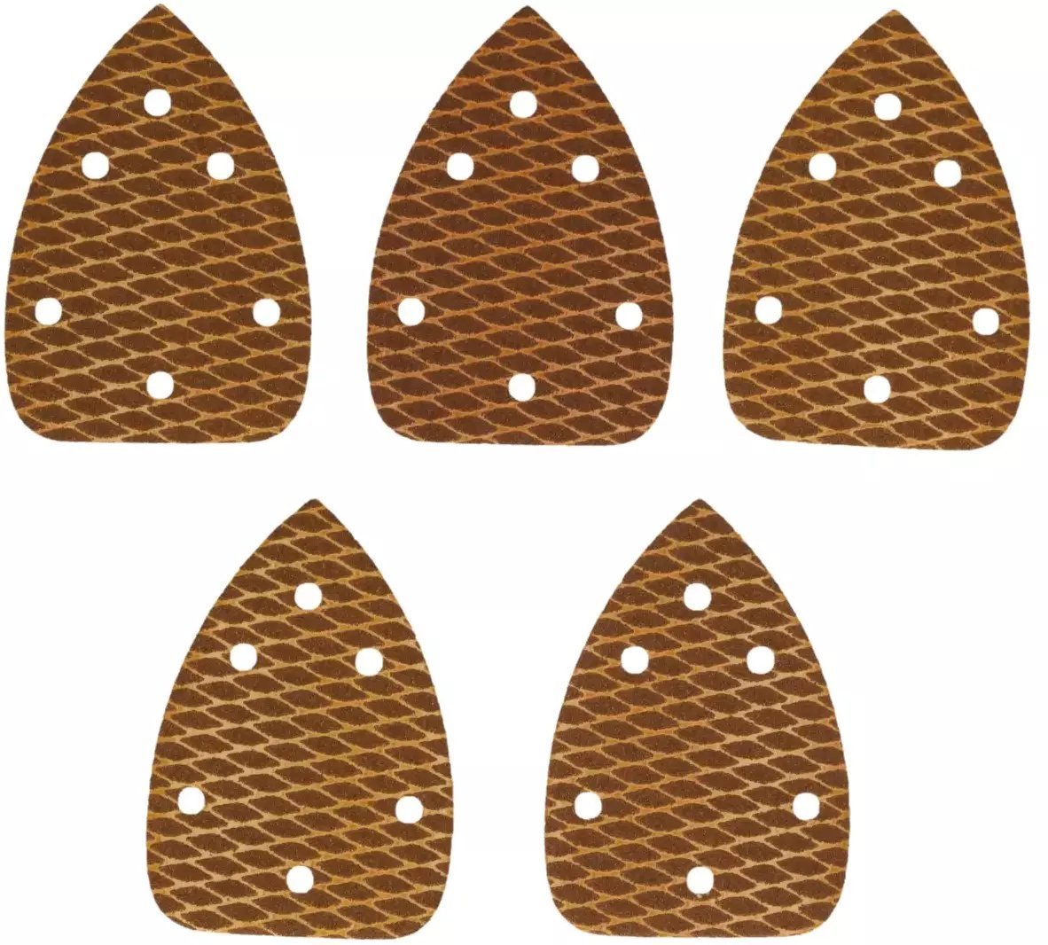 Dedra Papier ścierny delta Anti-clog #150 140x140x80mm, rzep,5szt