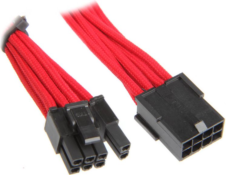 Фото - Кабель BitFenix PCIe 8-pin - PCIe 8-pin, 0.45m, Czerwony  (BFAMSC62PEG45RKRP)