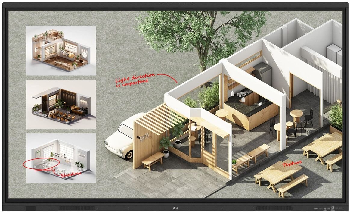 LG CreateBoard Standard tablica interaktywna 190,5 cm (75") 3840 x 2160 px Ekran dotykowy Czarny
