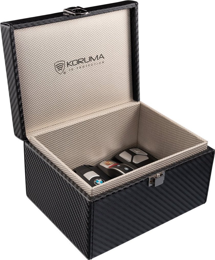 KORUMA Keyless Box - pudełko Faradaya na kluczyki samochodowe keyless (czarne, karbon) Uniwersalny