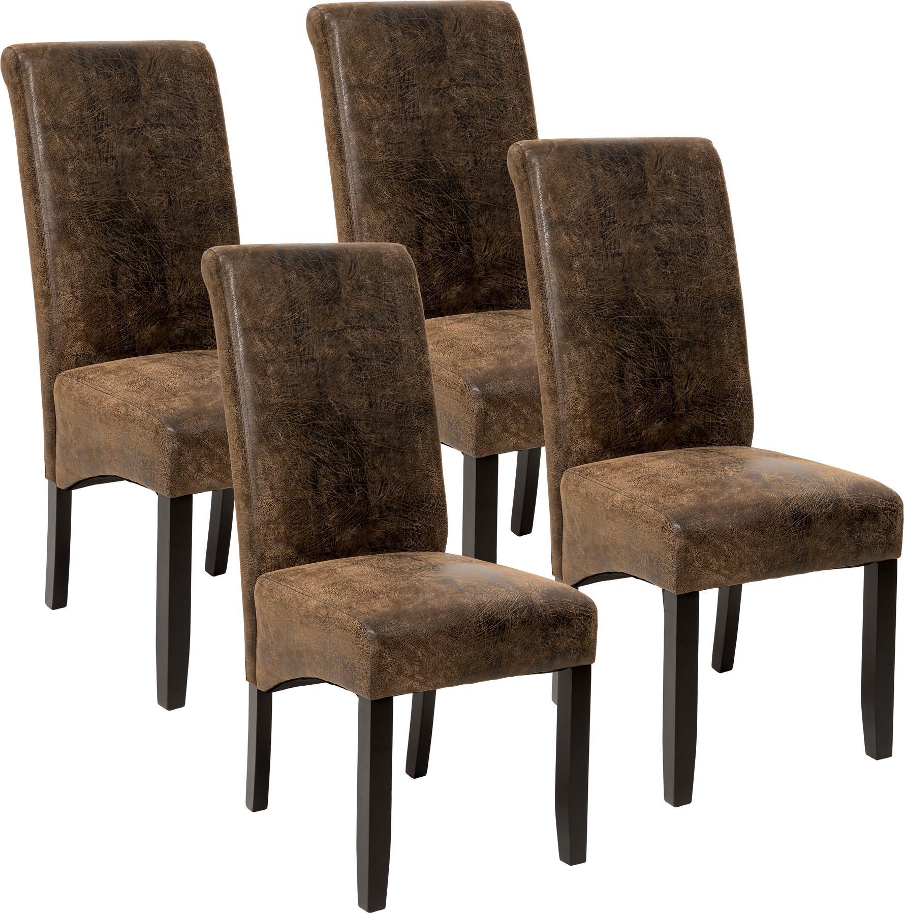 Фото - Стілець Tectake 4 eleganckie krzesła do jadalni lub salonu - antyczny brąz 