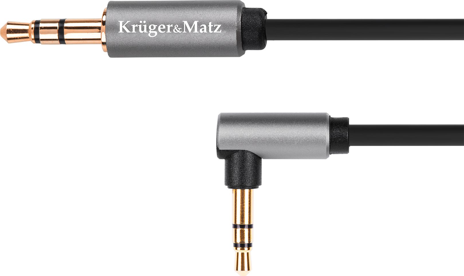 Kabel Kruger&Matz Jack 3.5mm - Jack 3.5mm 1m srebrny (KM1232)