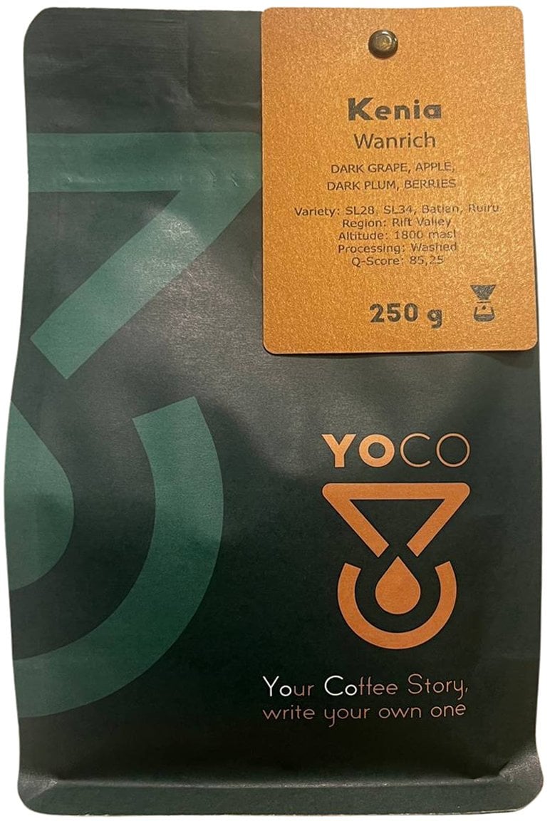Kawa ziarnista YoCo kawa ziarnista Kenia Wanrich Washed Filter 250 g