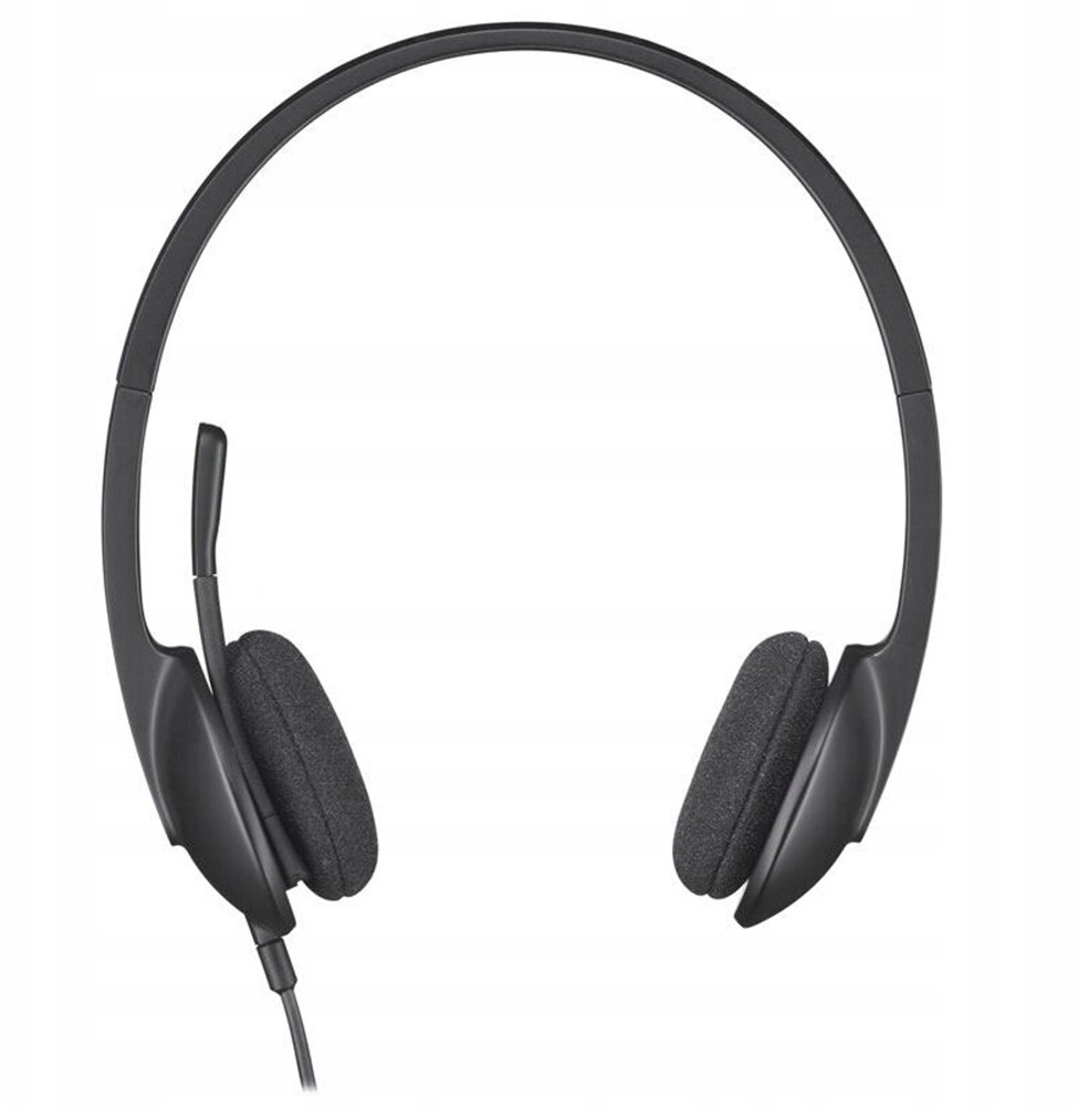 Słuchawki Logitech Słuchawki komputerowe Logitech USB Headset H340 Nauszne Mikrofon Czarne