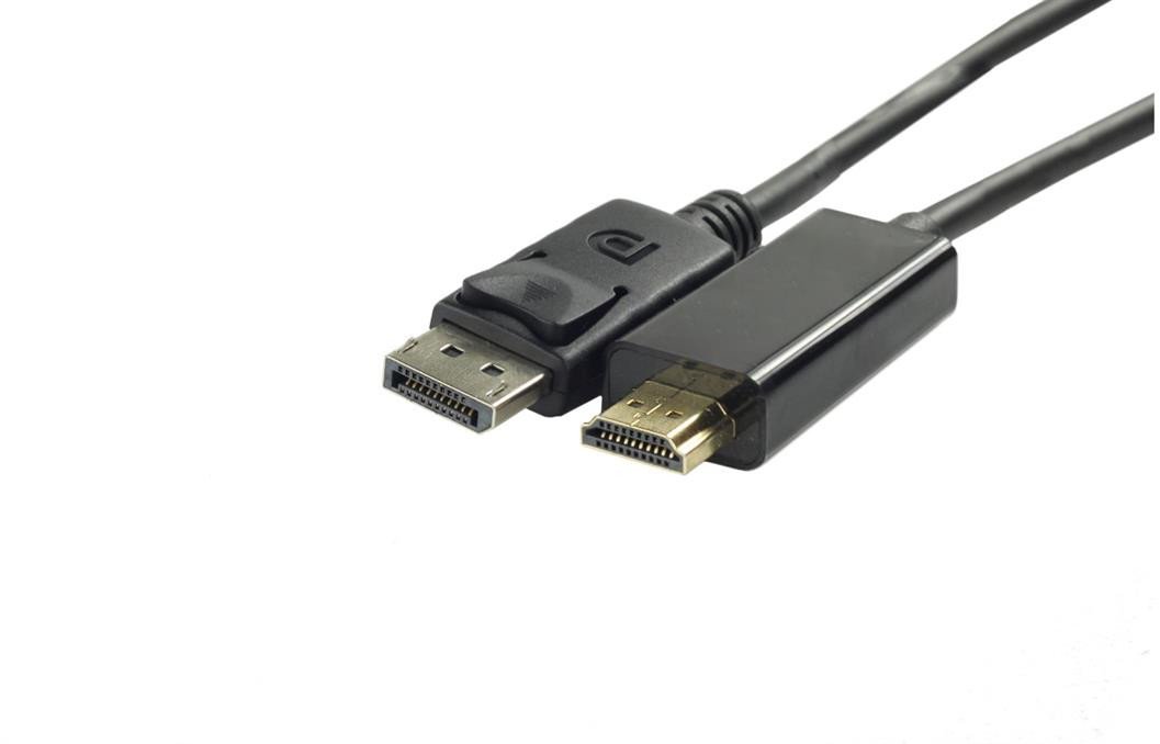 Kabel DisplayPort / HDMI FHD@60 (wtyk / wtyk) czarny1,8m