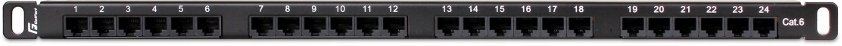 GetFort PATCH PANEL UTP CAT.6 24 PORTY 0.5U PGF-6UTP24-B7 GETFORT