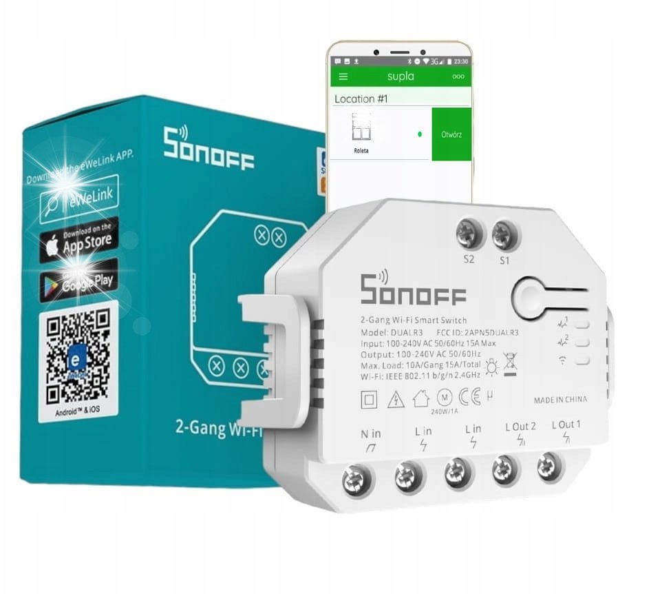 Zamel Sonoff Dual R3 Sterownik ROLET Zmiana oprogramowania na SUPLA