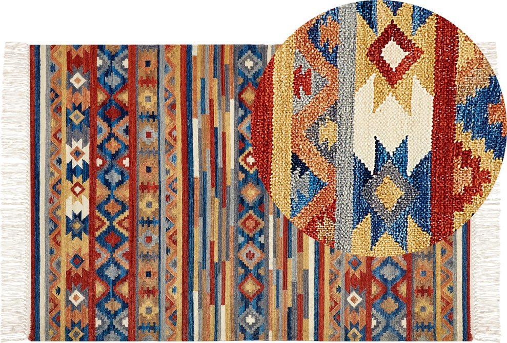 Фото - Килим Beliani Dywan wełniany kilim 200 x 300 cm wielokolorowy NORAKERT Lumarko! 