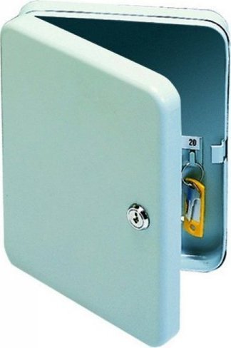 bigbuy office Szafa na klucze KF02605 20 x 15,5 x 6 cm Stal Jasnoszary