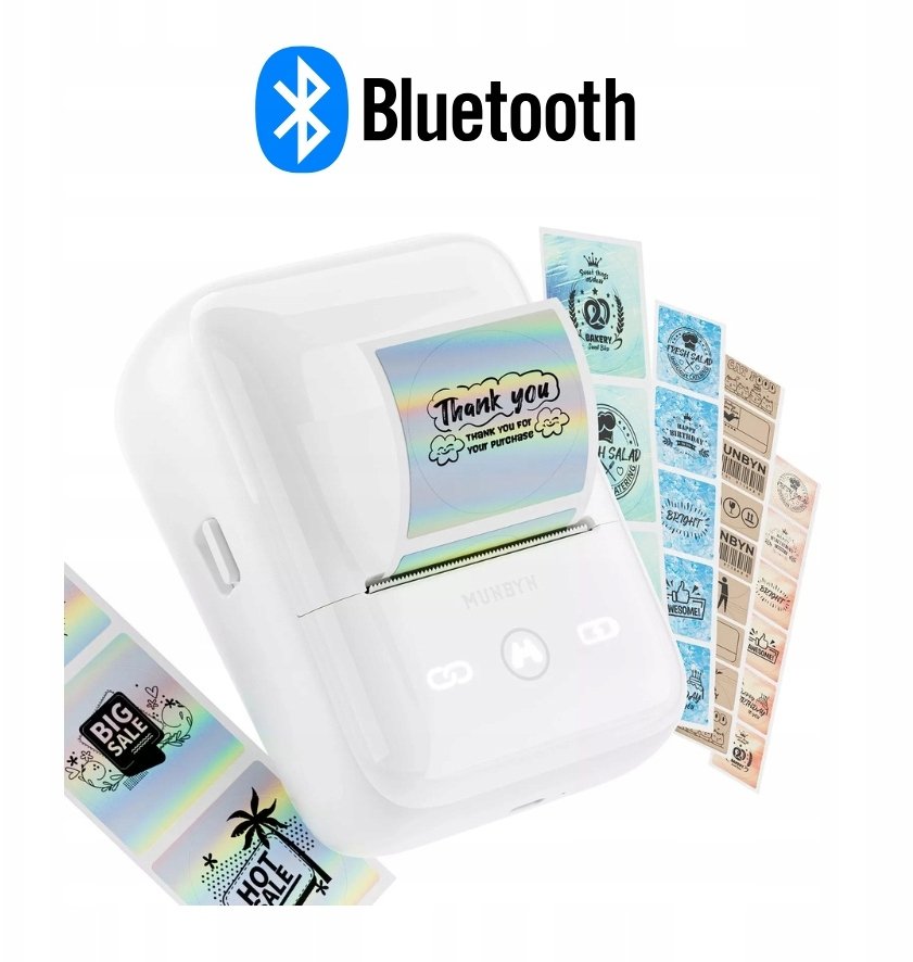 Drukarka etykiet Zenwire MUNBYN FM226 przenośna z Bluetooth