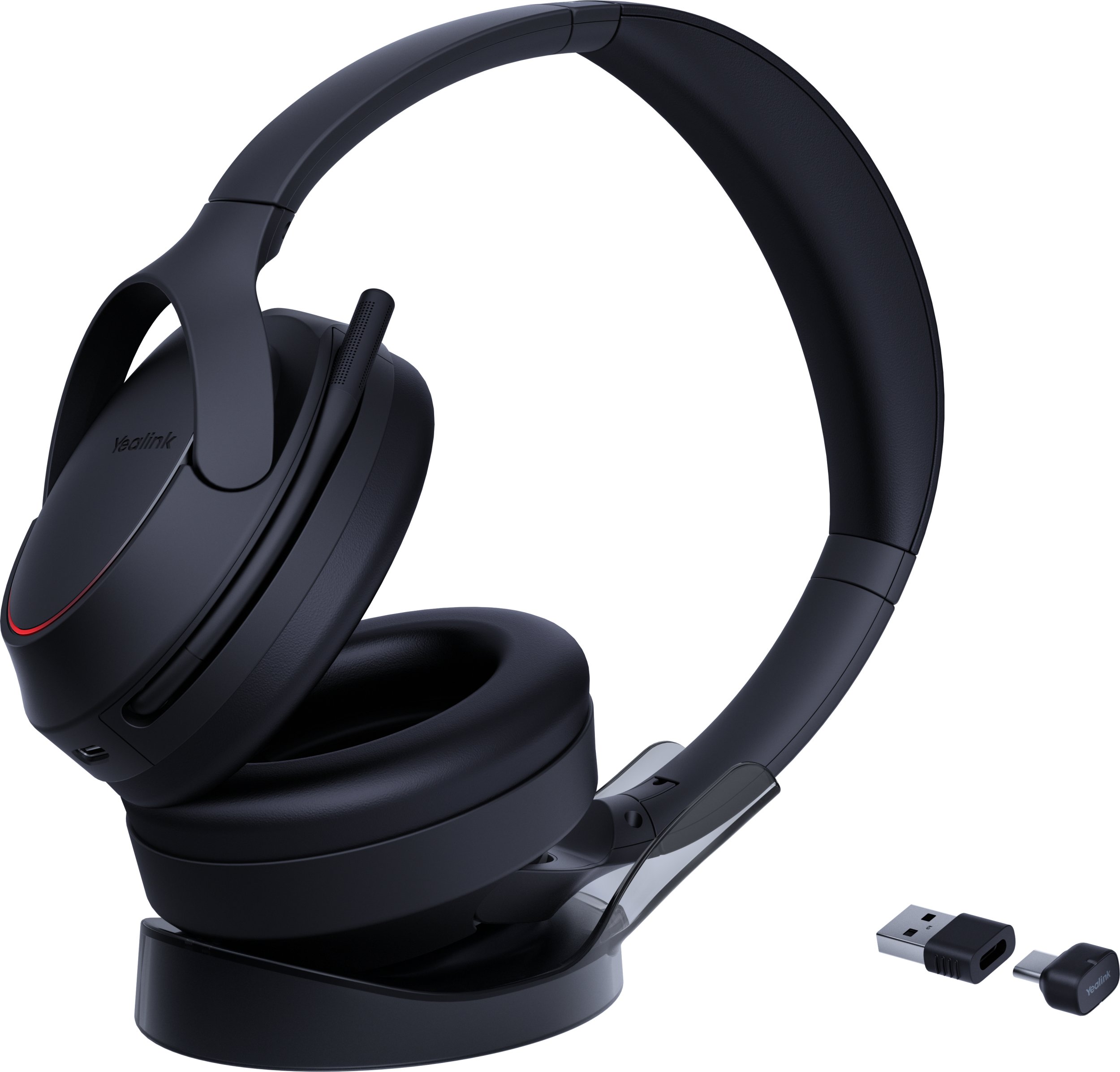 Yealink BH78 Zestaw słuchawkowy Przewodowy i Bezprzewodowy Opaska na głowę Połączenia/muzyka USB Type-C / USB Type-A Bluetooth Podstawka do