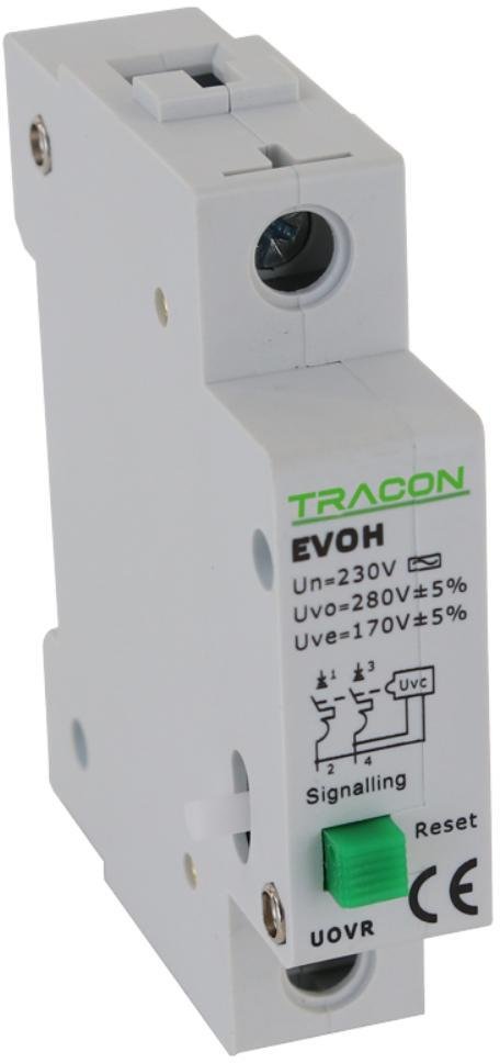 Tracon Electric Osprzęt instalacyjny wyzwalacz wzrostu i spadku napięcia EVOH-UOVR