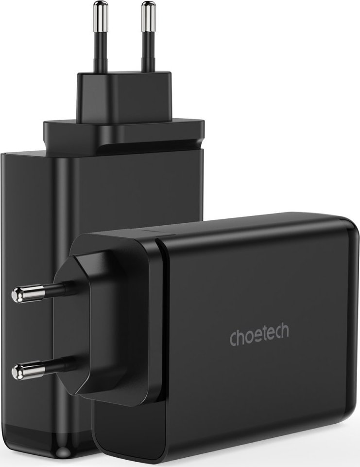 Ładowarka Choetech ładowarka GaN 140W 4 porty (2x USB C, 2x USB) black (PD6005)