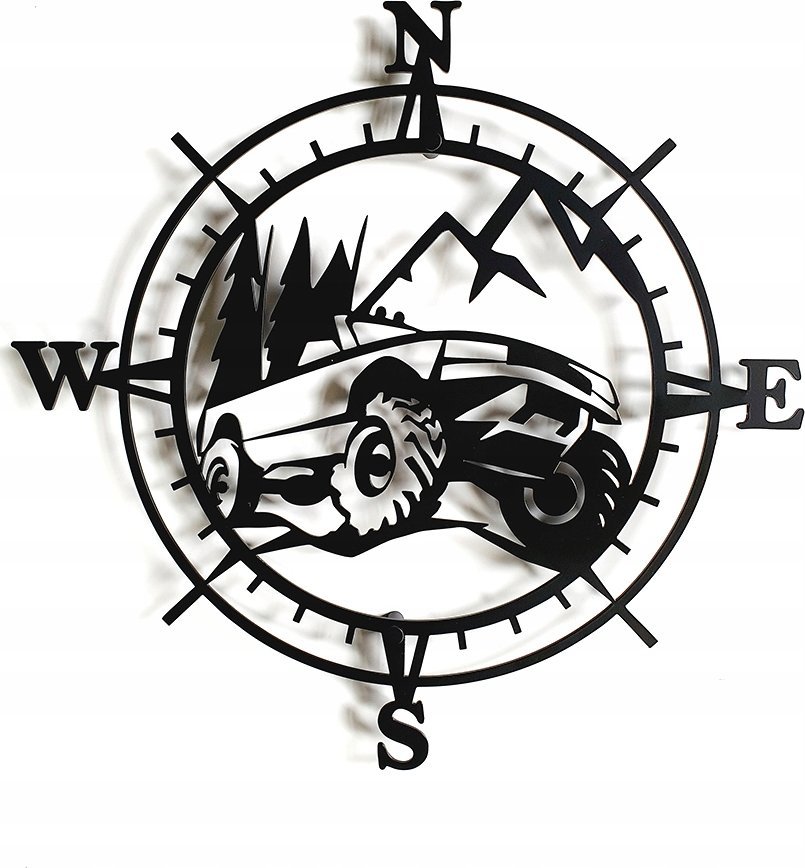 Zdjęcia - Obraz Decolicious Róża Wiatrów / Kompas 3D 4x4 OFF ROAD