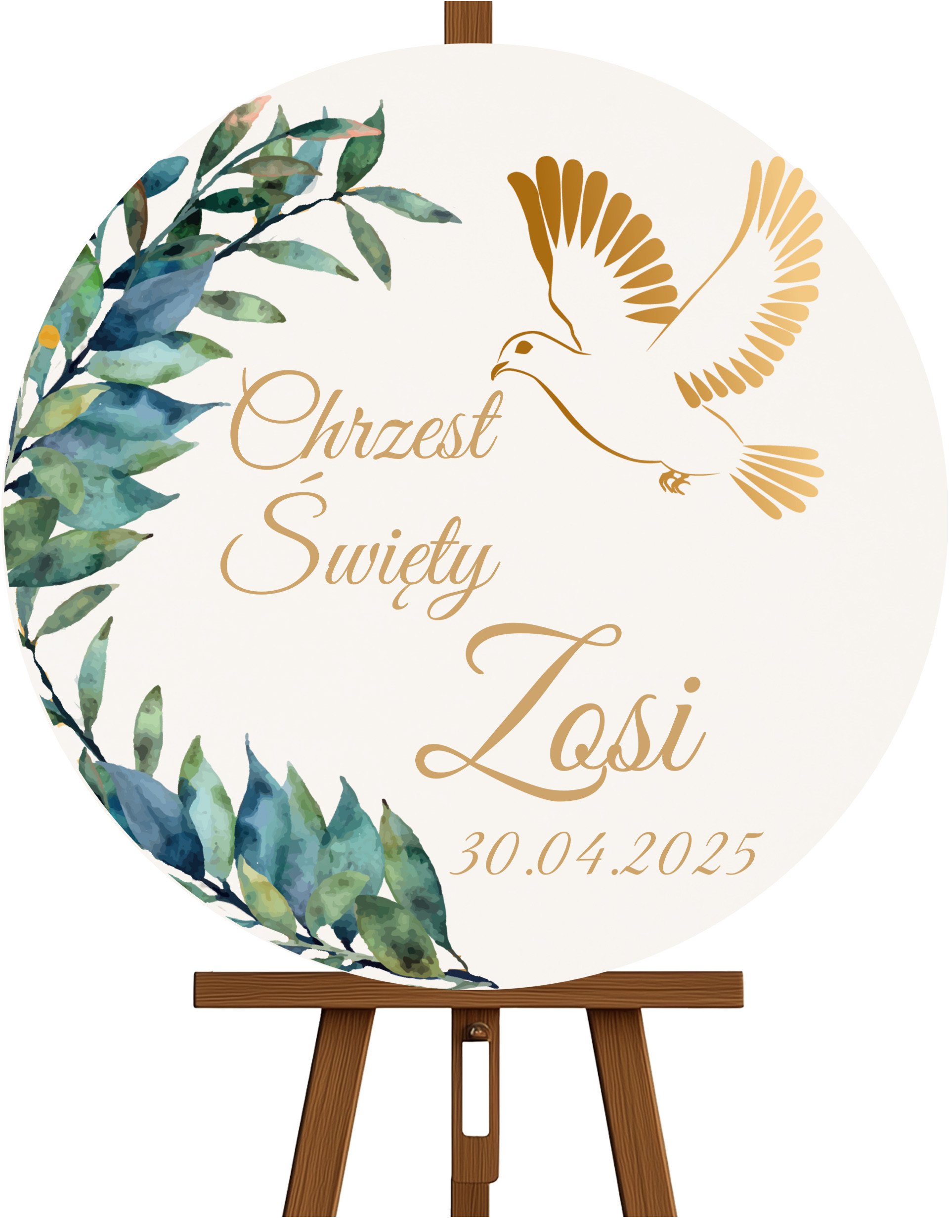 Tablica Powitalna na Chrzest Święty Koło 50cm