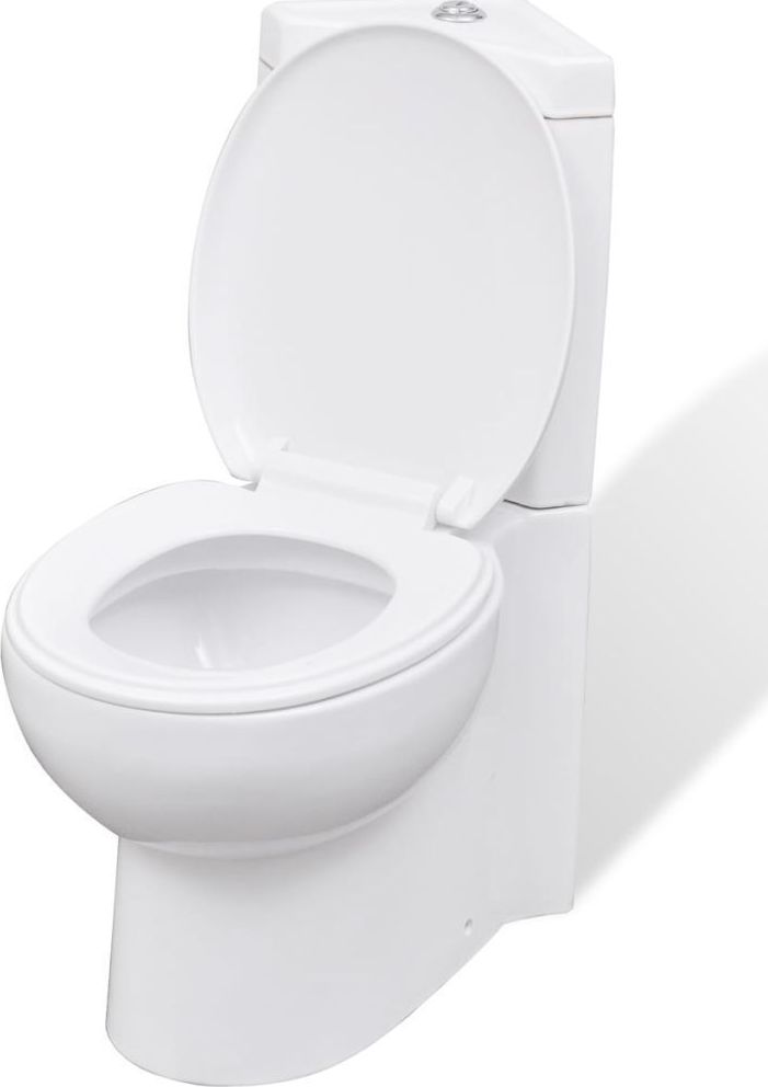 Zdjęcia - Miska i kompakt WC VidaXL Zestaw kompaktowy WC  68 cm cm biały  (141133)