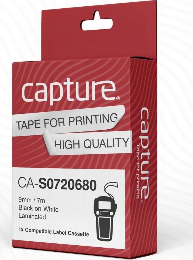 Capture Capture CA-S0720680 taśmy do etykietowania Czarny na białym