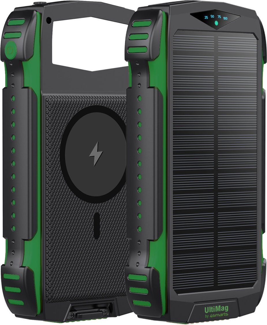 Zdjęcia - Powerbank 4smarts   TitanPack Rugged UltiMag 20000mAh Czarno-zielony 