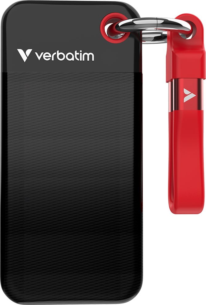 Dysk zewnętrzny SSD Verbatim Pocket 2TB Czarno-czerwony (32196)
