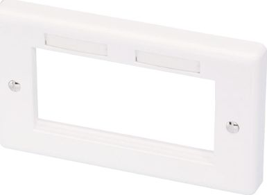 Lindy LINDY Double AV Face Plate for GBtype double Pattress Box - 60542