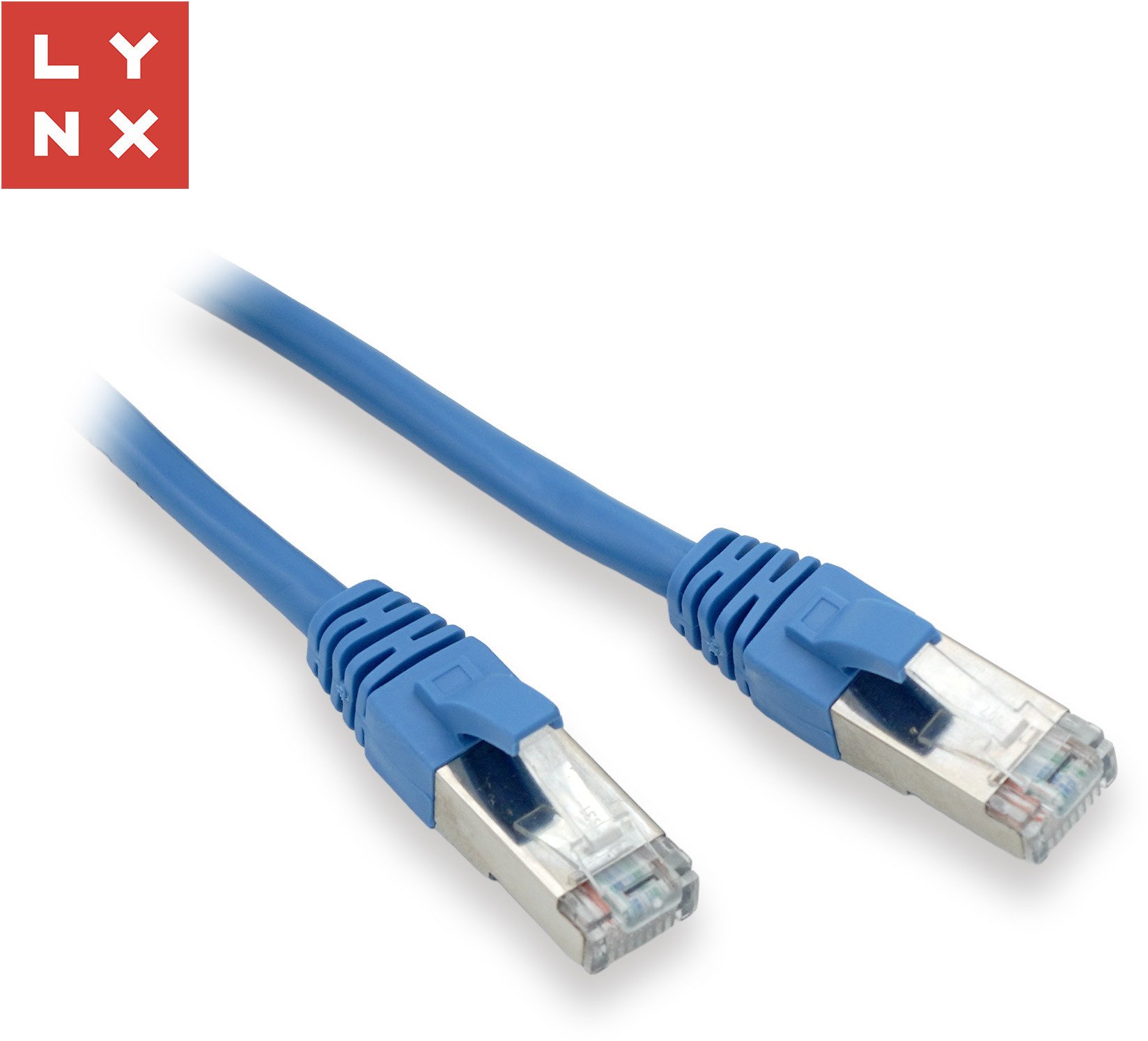 LYNX FTP patch kabel Cat5e PVC, CCA, 1m, modrý (balení obsahuje 10ks)