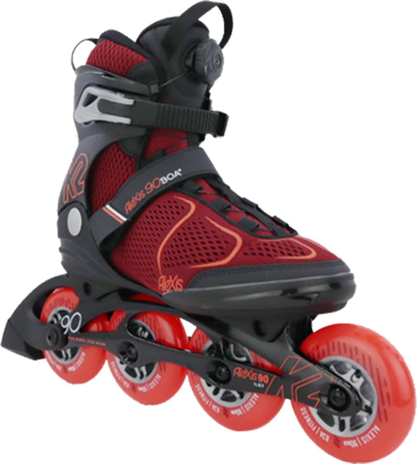 Rolki K2 Łyżworolki K2 Alexis 90 Boa burgundy - orange Rozmiar:40(9)