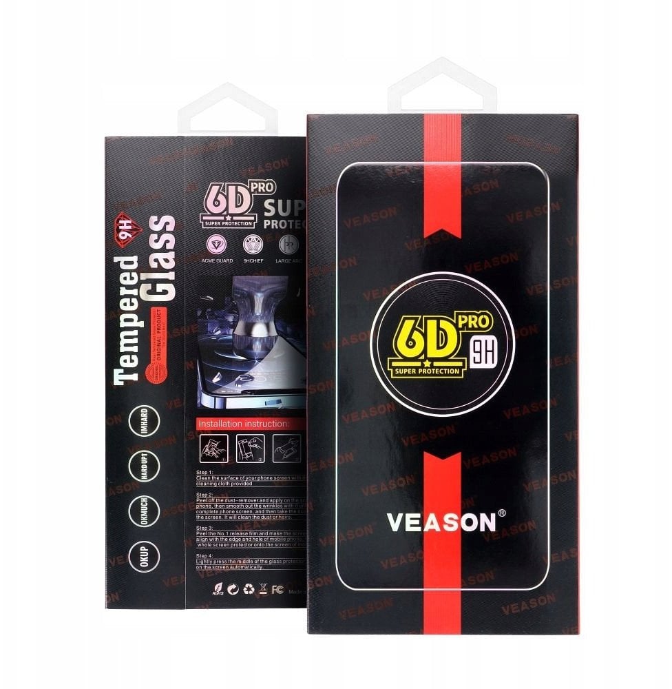 Veason Szkło Hartowane 6D Pro Glass - do Iphone 17 Pro Max czarny