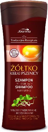 Joanna Tradycyjna Receptura Szampon do włosów pielęgnujący Żółtko i Kiełki Pszenicy 300 ml