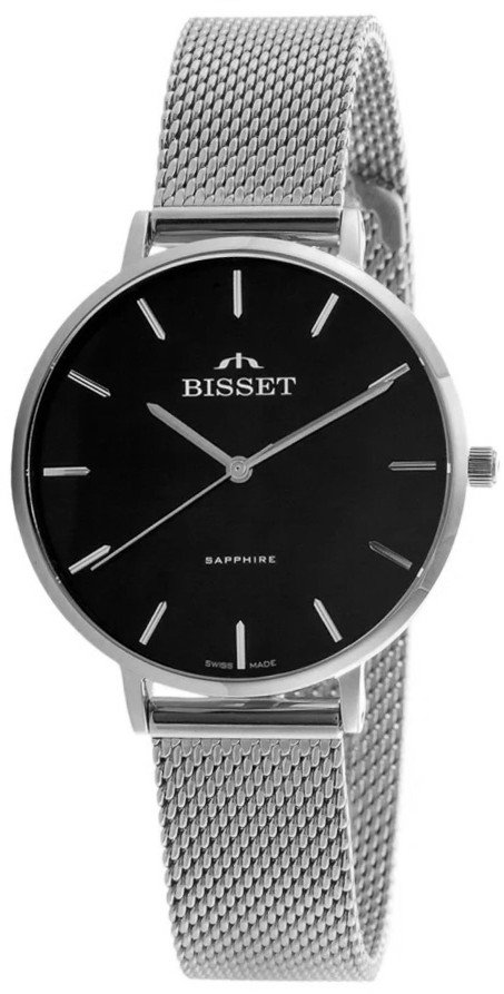 Zegarek Bisset Szwajcarski zegarek damski BSBF32 srebrny czt a