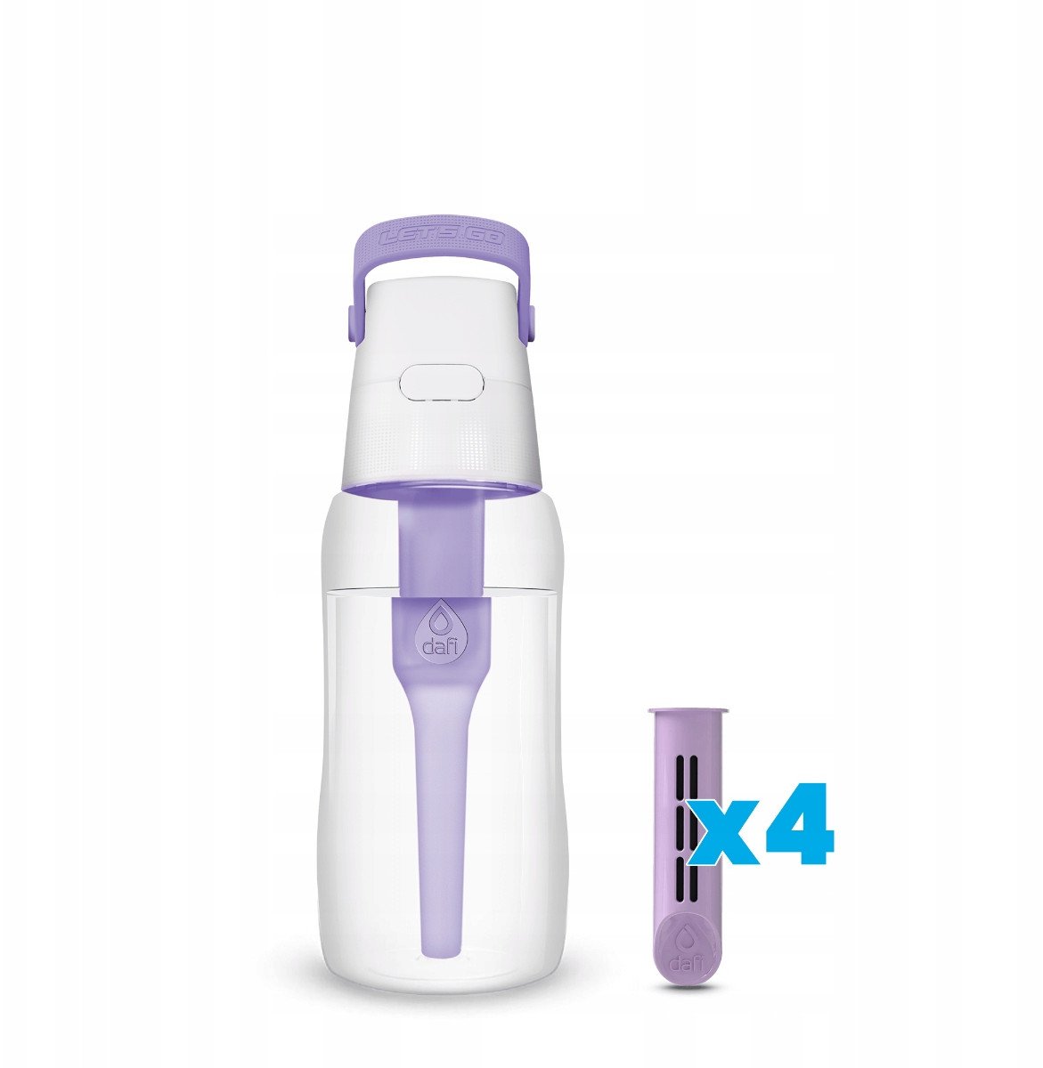 Dafi Butelka filtrująca SOLID 0,5 l digital lavender z 4 filtrami