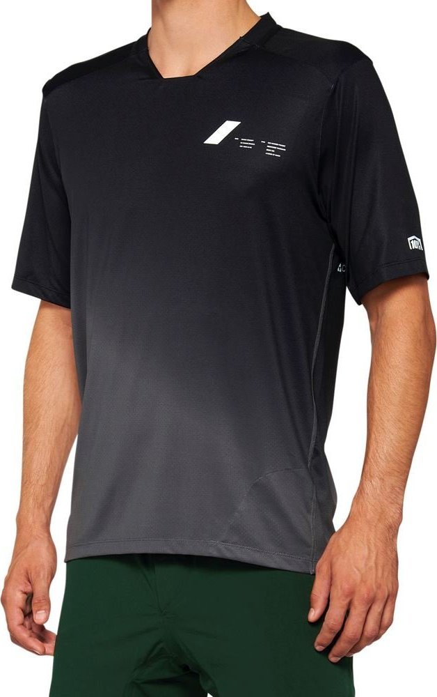 100% Koszulka męska 100% CELIUM Jersey krótki rękaw black charcoal roz. L (NEW 2022)