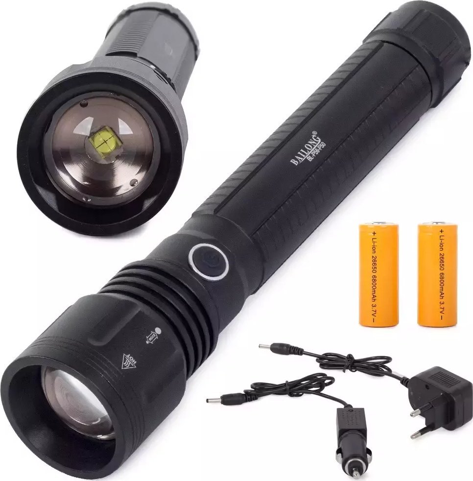 Latarka Latarka Bailong taktyczna policyjna LED XHP50 zoom