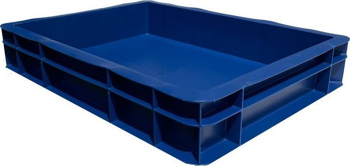 qBox Pojemnik transportowy 1/2 EURO 70 wym. 400 x 300 x 70 mm (kolor: czarny)