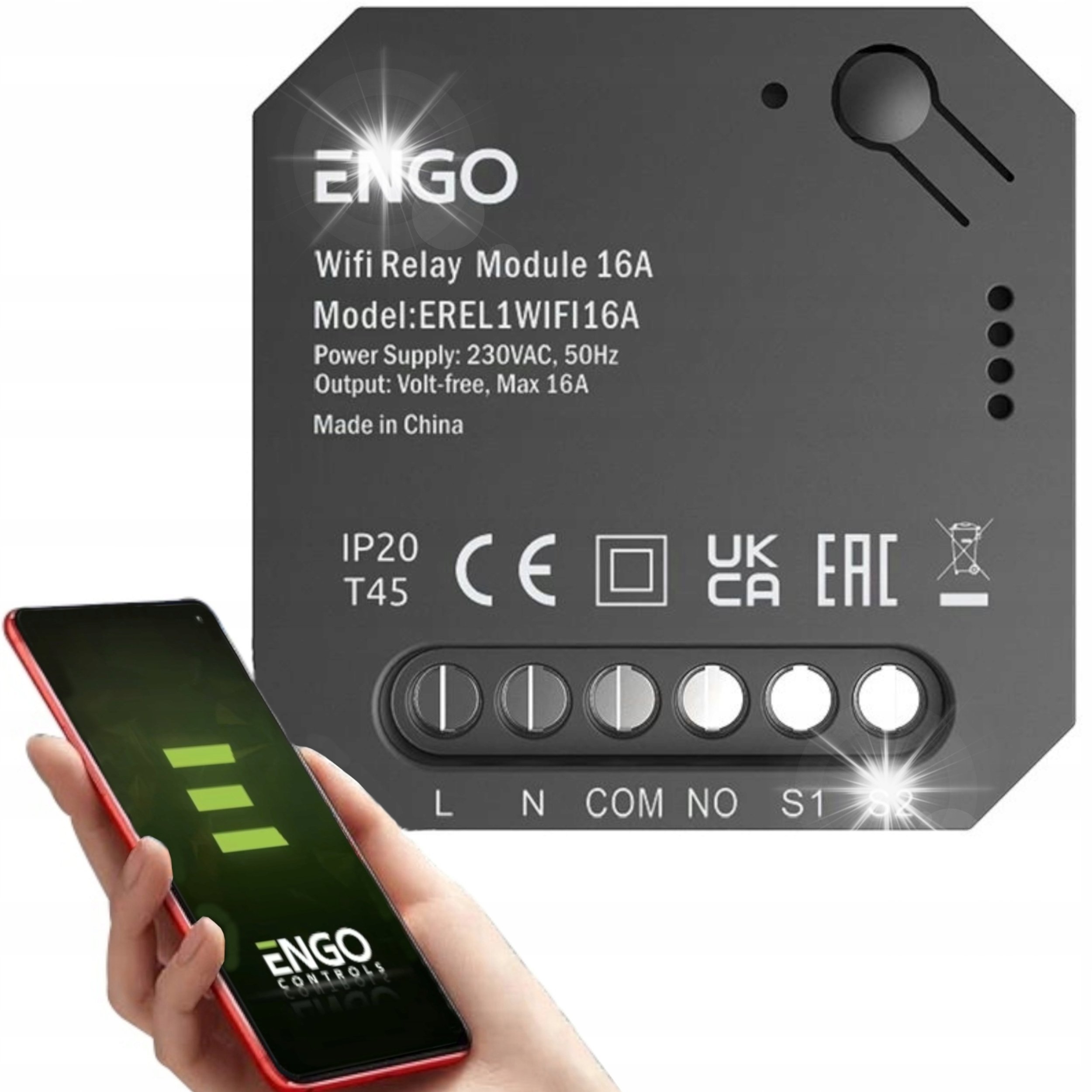 Engo ENGO EREL-16WIFI Smart Relay Wi-Fi, 16A kc743