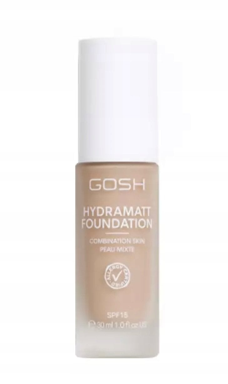 Gosh, Hydramatt, Matte, Liquid Foundation, 012N, Medium Dark, SPF15, 30 ml For Women