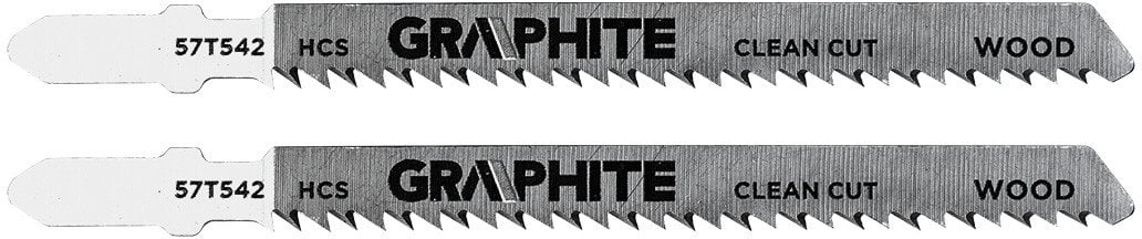 Graphite Brzeszczot do wyrzynarki, 10 TPI, HCS, uchwyt typu T, 2 szt., ząb odwrócony, czyste cięcie