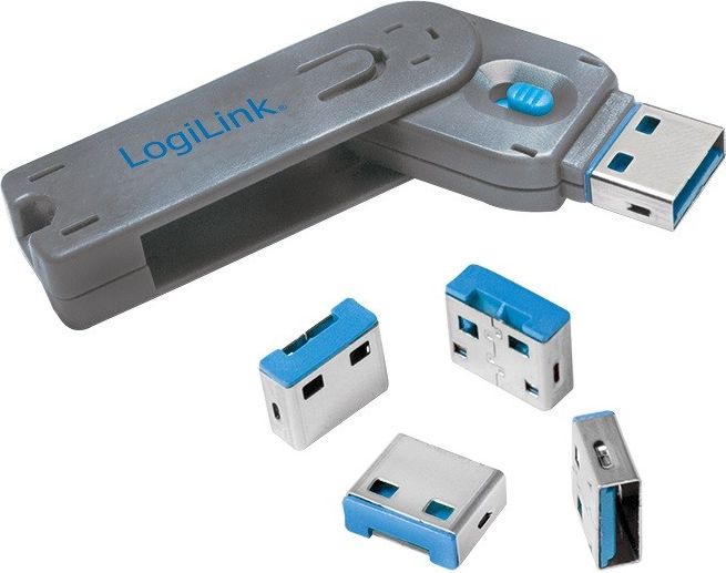 LogiLink Blokada portów USB 4szt z kluczem (AU0043)