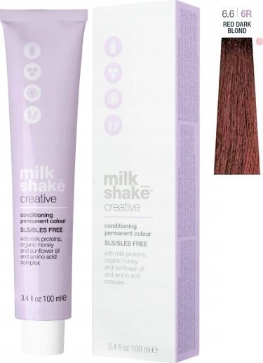 Milk Shake Creative Permanent Hair Dye 6.66R Red Dark Blond 100 ml For Women