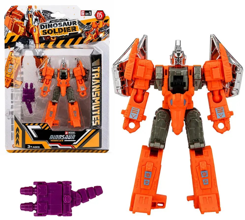 LeanToys Robot Dinozaur 2w1 Zmieniający Się Ruchome Elementy Figurka Mix
