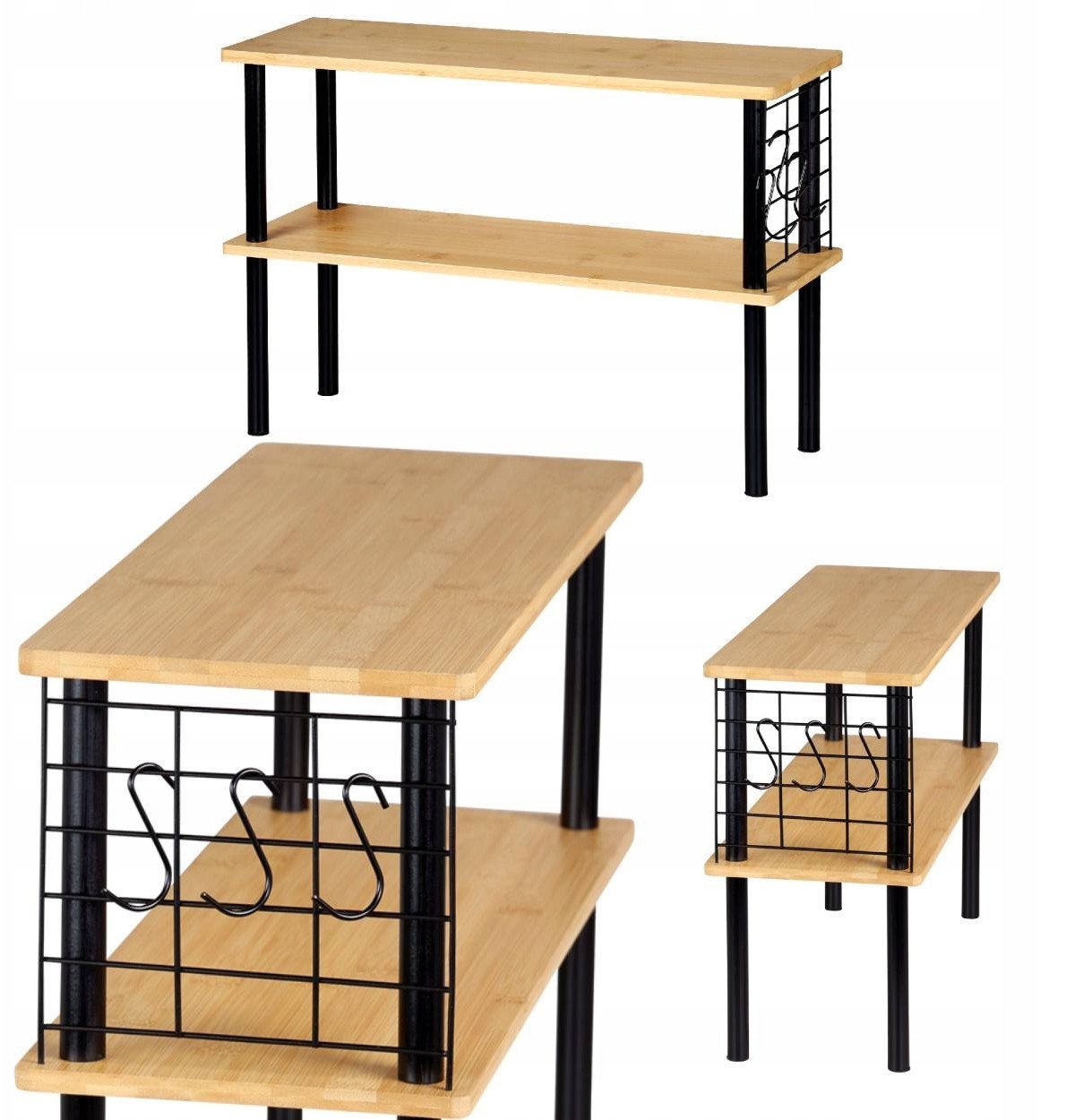 Bambusowa półka kuchenna na blat, 55 x 20 x 38 cm