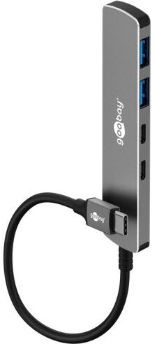 Slim 4-portowy koncentrator USB, USB-C™ na USB-C™/USB-A, 5 Gbit/s