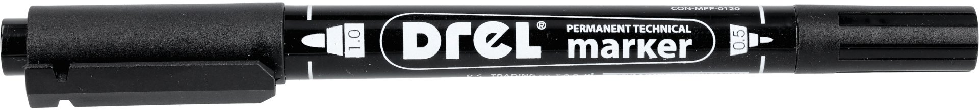 Drel DREL Marker permanentny czarny dwustronny 0.5-1.0 mm okrągły