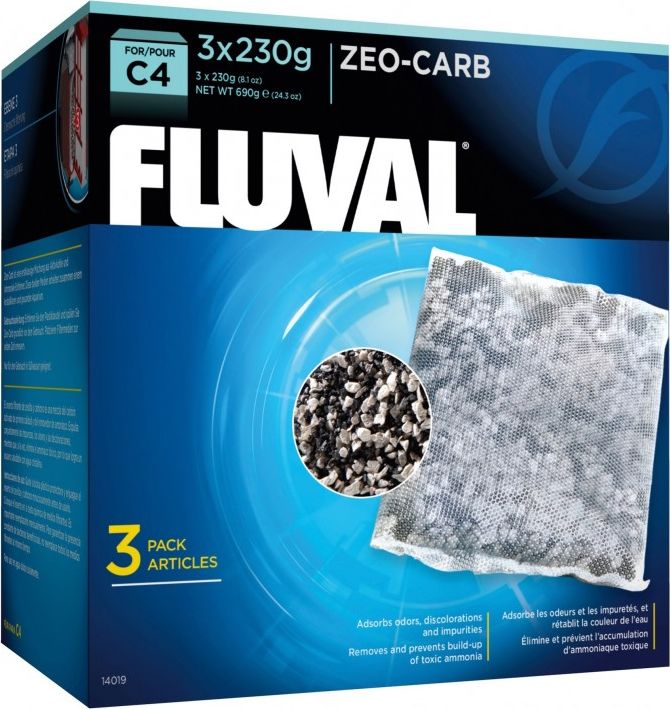 Fluval Wkład węglowy Zeo-Carb do filtra C4, 3x230g